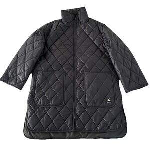 WE-AR4 Reversible Burb Coat S Dark Navy Limonta Quilted Insulated Made In US NEW